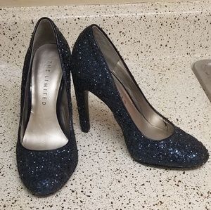 Blue Glitter Heels